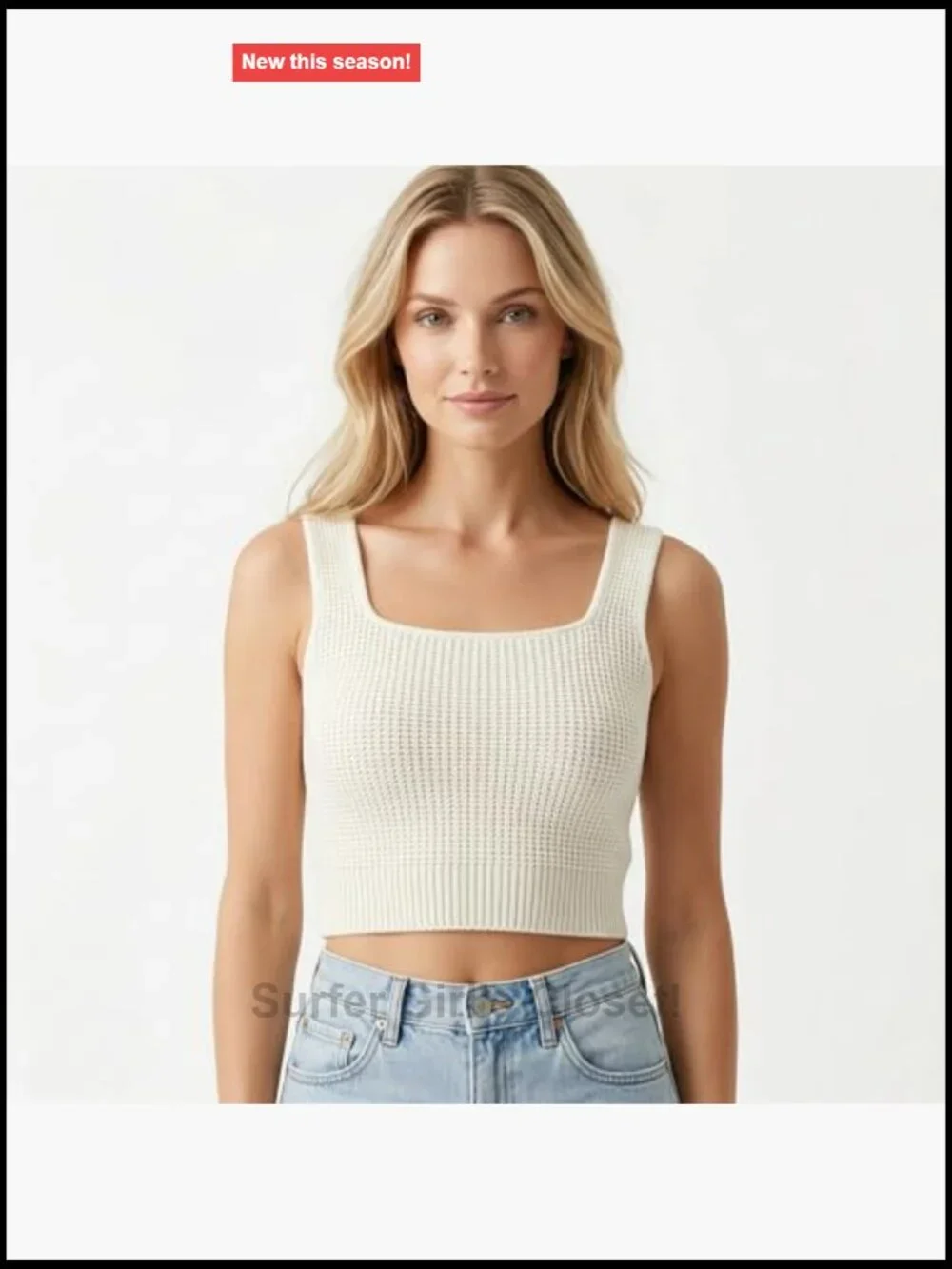 Women's Knit Sleeveless Sweater Vest Crop Tank Cami Summer Casual